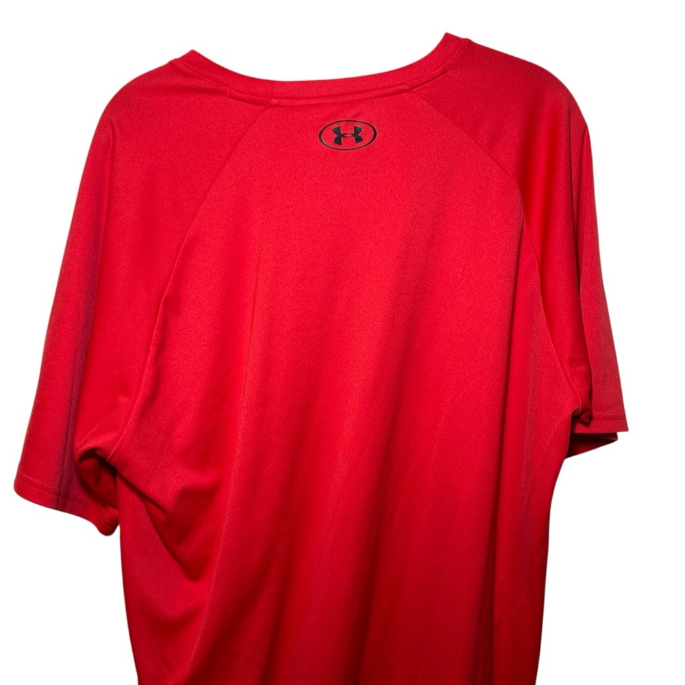 Under Armour Men's UA Tech Textured Performance T-Shirt in Red Size XL - Picture 6 of 9
